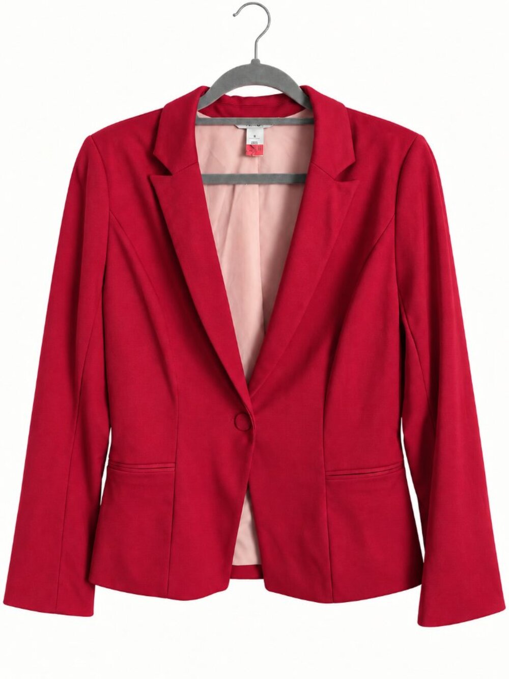 White House Black Market Red Tailored Single-Button Blazer 8